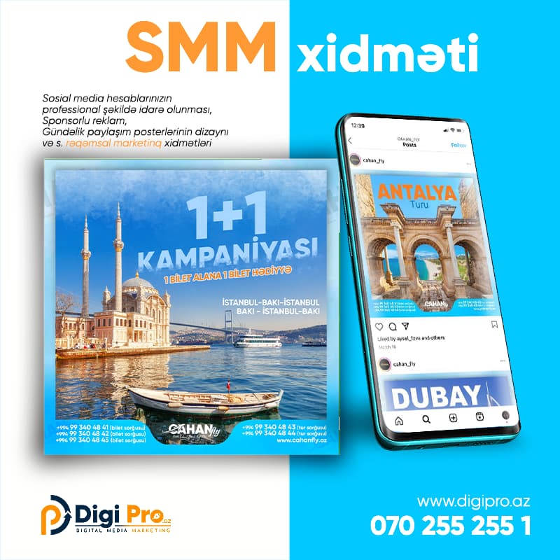 Travel şirkəti üçün Smm xidməti